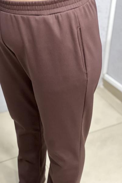 Büyük Beden Likralı Fitilli Yazlık Havuç Paça Pantolon Kahverengi Kahverengi