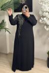 Büyük Beden Taş İşlemeli Abiye