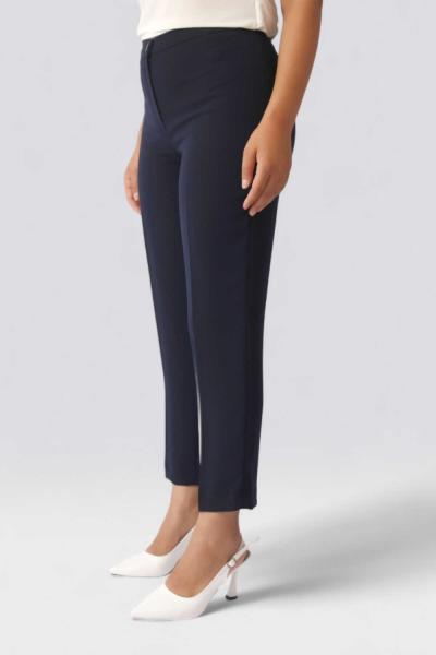 Büyük Beden Zara Krep Kumaş Lacivert  Pantolon LACİVERTT