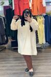 Büyük Beden Sweatshirt İki İplik Bej Renk