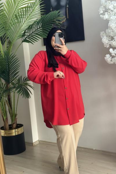 Büyük Beden Likralı Pantolon Camel Camel