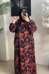 Büyük Beden Elbise Desenli Model