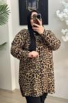 Büyük Beden Leopar Gömlek