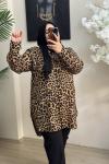 Büyük Beden Leopar Gömlek