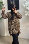 Büyük Beden Leopar Gömlek