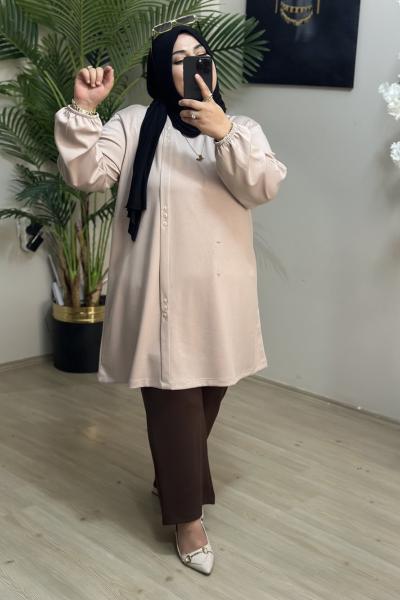 Büyük Beden Oysho  Tunik Yazlık krem Krem