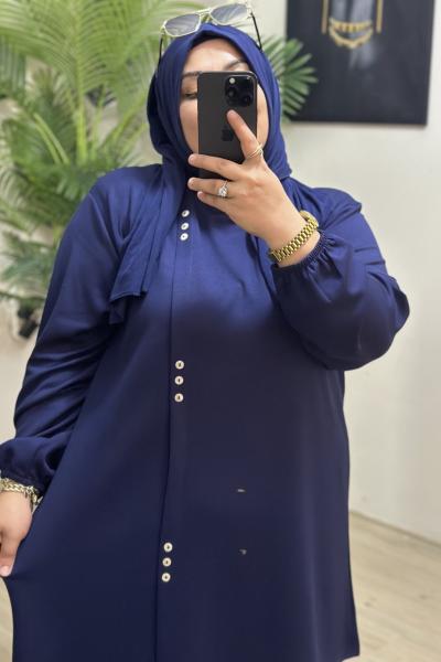 Büyük Beden Oysho  Tunik Yazlık Lacivert Lacivert