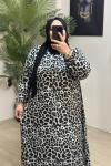 Büyük Beden  leopar Elbise
