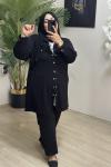 Büyük Beden Takım ÇıtÇıt Model Siyah