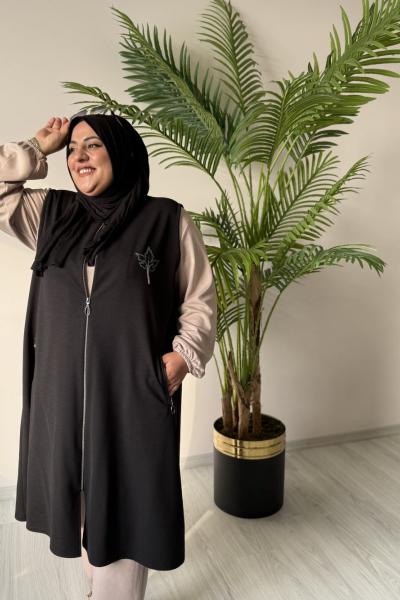 Büyük Beden Yelek Siyah