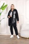 Büyük Beden Siyah Giyçık Takım Siyah