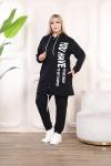 Büyük Beden Siyah Giyçık Takım Siyah