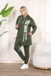 Büyük Beden Giyçık Takım Yeşil Yeşil