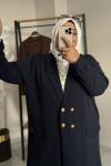 Büyük Beden Blazer Çeket Lacivert LACİVERTT