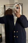 Büyük Beden Blazer Çeket Lacivert LACİVERTT