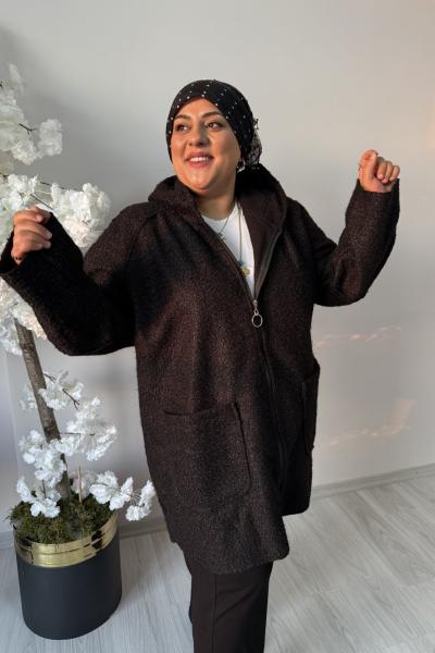 Büyük Beden Çeket Buklet  SIYAHH